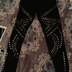 Cool metal studded leggings
